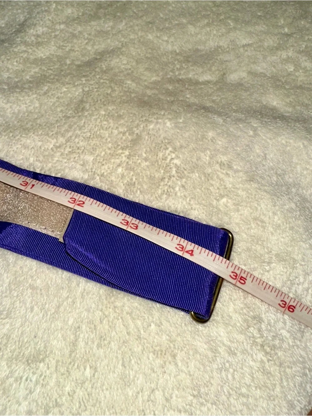 Vintage 80s Braided Rope Belt Royal Blue Gold Adjustable Waist Cinch Belt